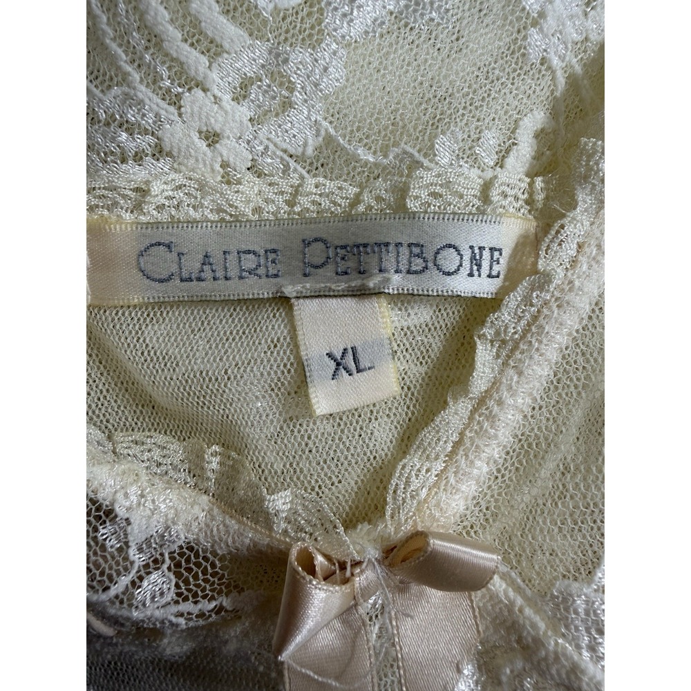 Claire Pettibone Lace Slip Sheer Full Xl Vintage Dainty Chic Victorian Feminine - Picture 6 of 8